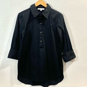 Preston & York Black Button Down Long Sleeve Top Size Medium